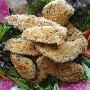 organic chicken tenders with flax & sesame seeds