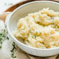 brown butter potato mash with herbs