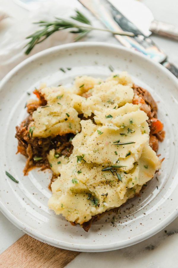 braised beef with mashed potato