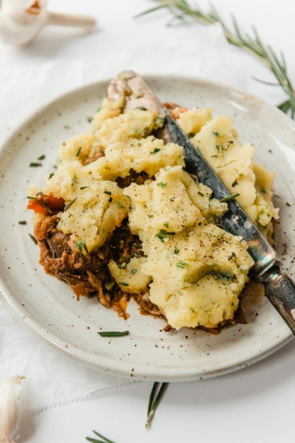 braised beef with mashed potato