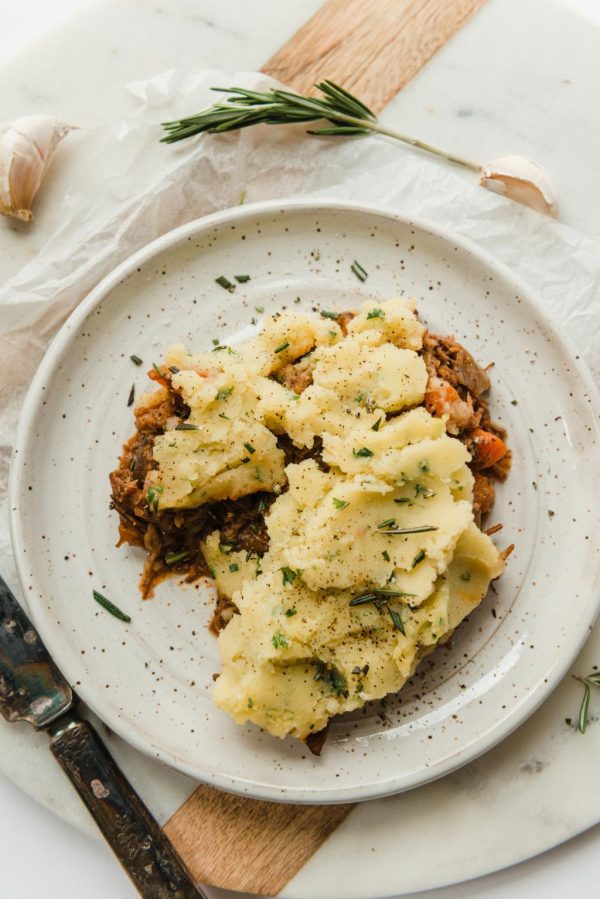 braised beef with mashed potato