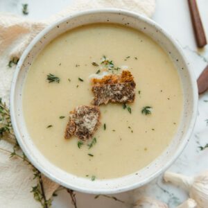 potato, cheddar and leek soup