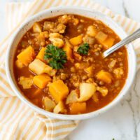 cauliflower, squash and lentil stew